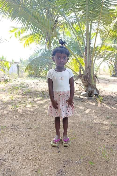 An unsponsored girl named Joe from Sri Lanka who has waited 363 days for a sponsor.