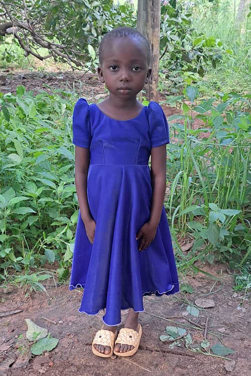 An unsponsored girl named Happyness from Tanzania who lives in an AIDS-affected area, is vulnerable to exploitation and has waited 405 days for a sponsor.