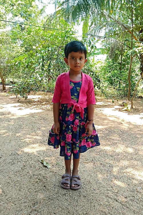 An unsponsored girl named Subani from Sri Lanka who has waited 360 days for a sponsor.
