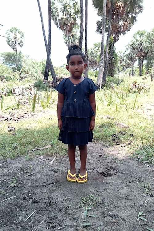 An unsponsored girl named Mohavishna from Sri Lanka who has waited 348 days for a sponsor.