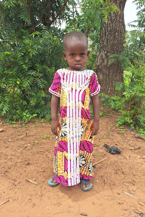 An unsponsored girl named Asia from Ghana who lives in an AIDS-affected area and has waited 339 days for a sponsor.
