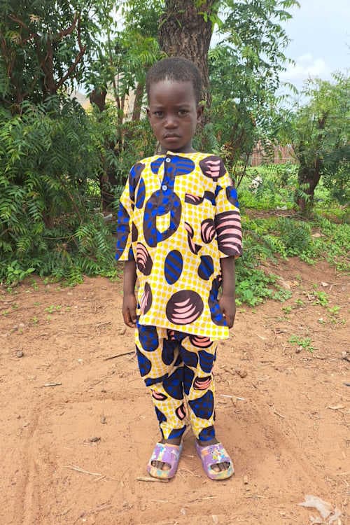 An unsponsored boy named Mustapha from Ghana who lives in an AIDS-affected area and has waited 322 days for a sponsor.