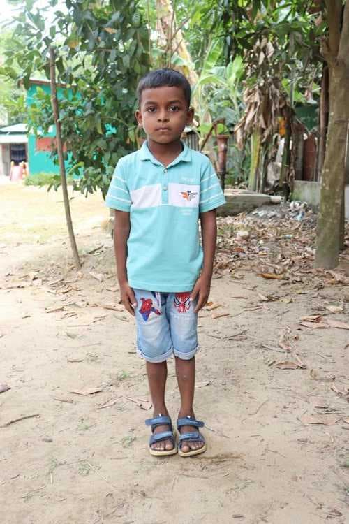 An unsponsored boy named Joysen from Bangladesh who is vulnerable to exploitation and has waited 72 days for a sponsor.