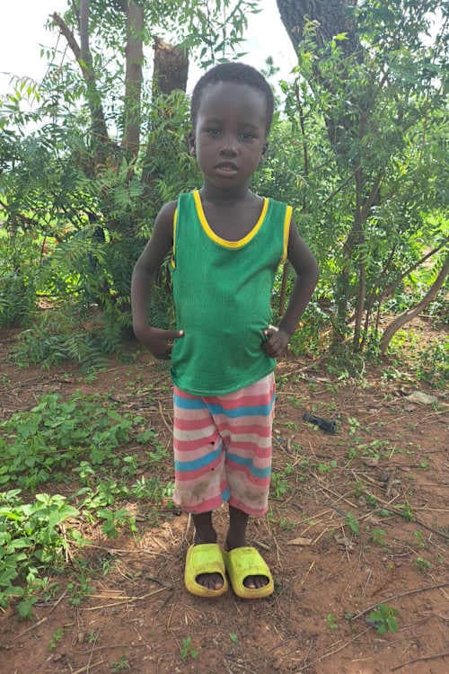 An unsponsored boy named Abdul-Mufik from Ghana who lives in an AIDS-affected area and has waited 322 days for a sponsor.