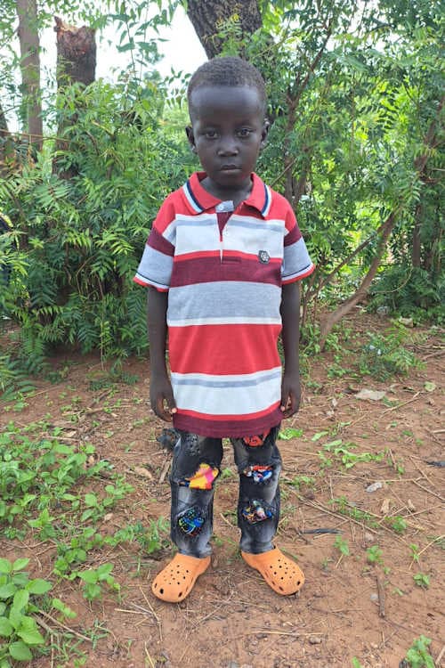 An unsponsored boy named Rauf from Ghana who lives in an AIDS-affected area and has waited 322 days for a sponsor.
