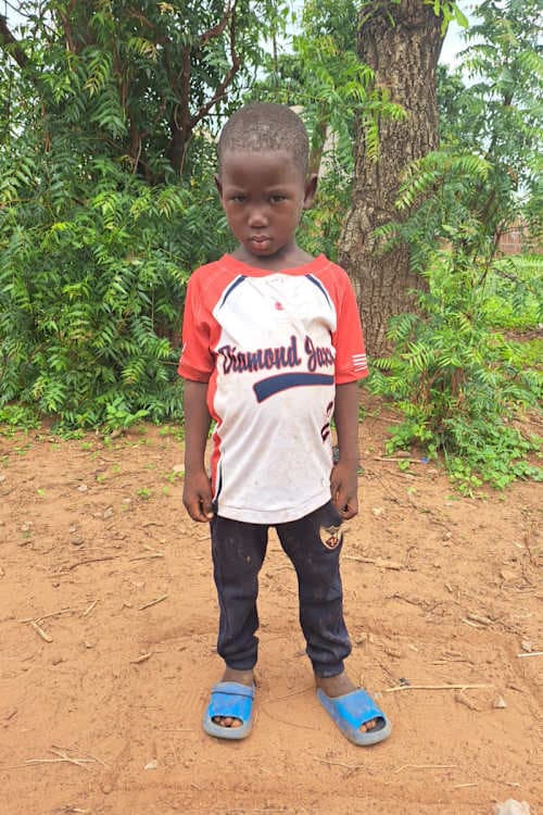An unsponsored boy named Wahid from Ghana who lives in an AIDS-affected area and has waited 323 days for a sponsor.