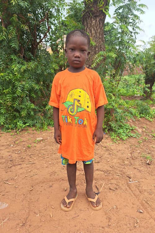 An unsponsored boy named Hafizu from Ghana who lives in an AIDS-affected area and has waited 339 days for a sponsor.