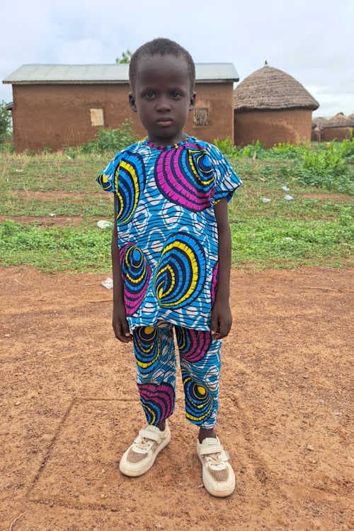 An unsponsored boy named Hanan from Ghana who lives in an AIDS-affected area and has waited 407 days for a sponsor.
