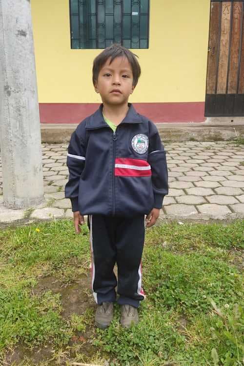 An unsponsored boy named Kaleph from Ecuador who has waited 471 days for a sponsor.