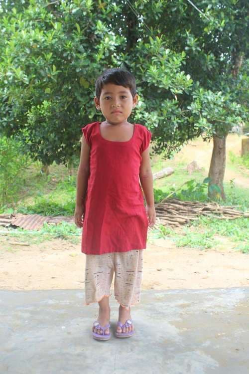 An unsponsored girl named Getrud from Bangladesh who is vulnerable to exploitation and has waited 345 days for a sponsor.