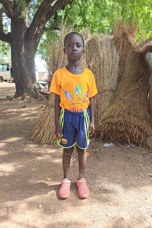 An unsponsored boy named Nampar from Ghana who lives in an AIDS-affected area and has waited 402 days for a sponsor.