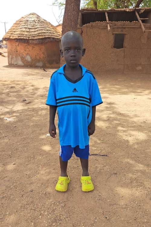 An unsponsored boy named Ganiu from Ghana who lives in an AIDS-affected area and has waited 342 days for a sponsor.