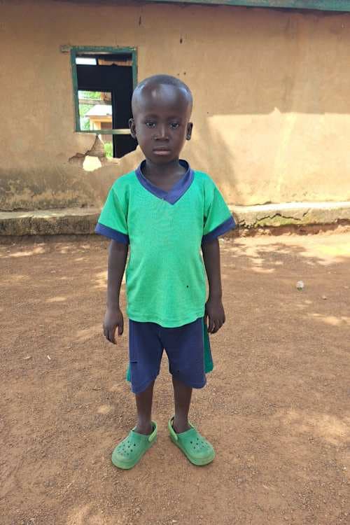 An unsponsored boy named Nweisan from Ghana who lives in an AIDS-affected area and has waited 339 days for a sponsor.
