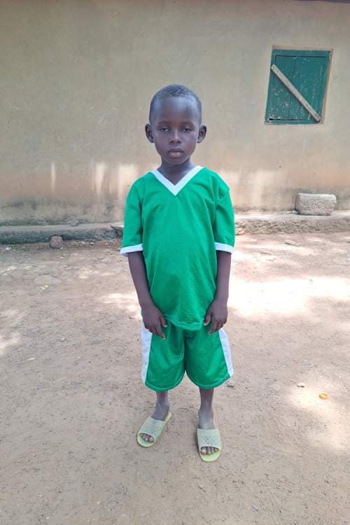 An unsponsored boy named Nalinga from Ghana who lives in an AIDS-affected area and has waited 340 days for a sponsor.