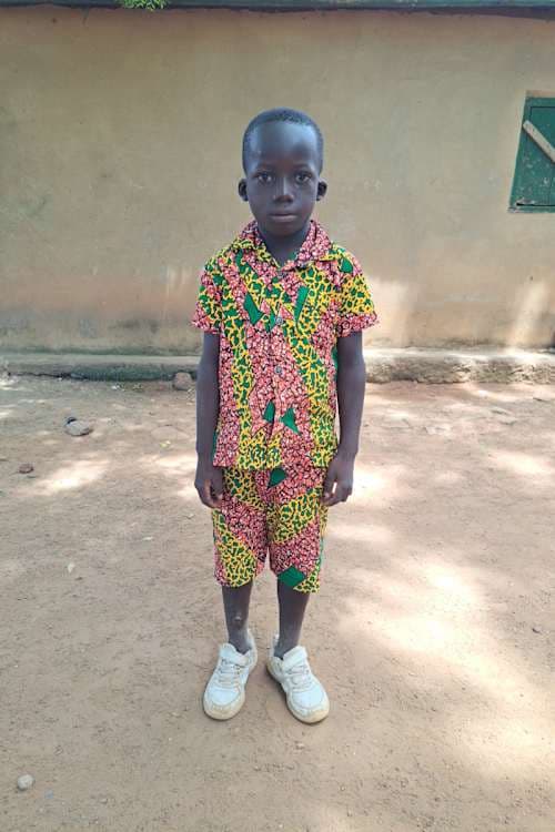 An unsponsored boy named Nikanna from Ghana who lives in an AIDS-affected area and has waited 340 days for a sponsor.