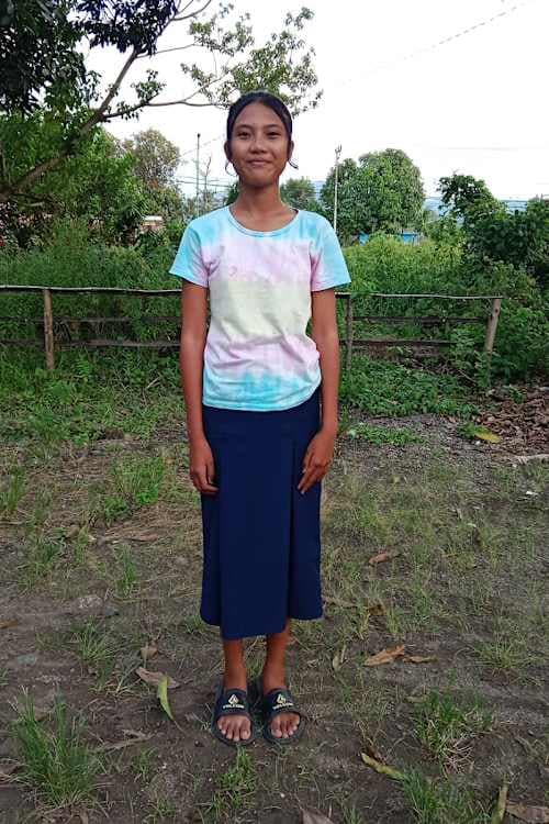 An unsponsored girl named Aprilia from Indonesia who has waited 265 days for a sponsor.