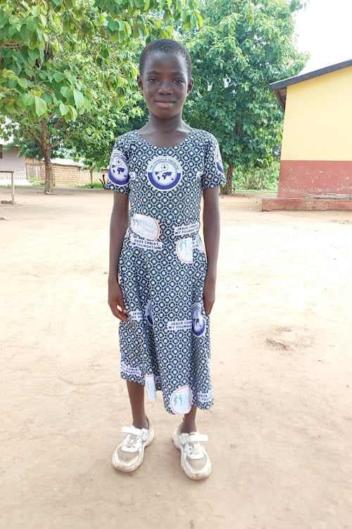 An unsponsored girl named Akosua from Ghana who lives in an AIDS-affected area and has waited 728 days for a sponsor.