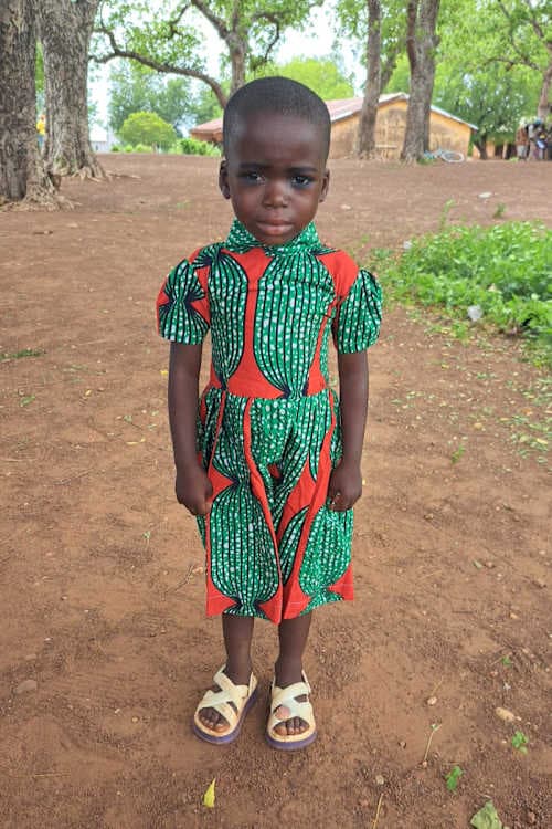 An unsponsored girl named Nyamei from Ghana who lives in an AIDS-affected area and has waited 336 days for a sponsor.