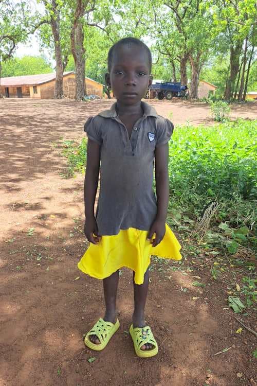 An unsponsored girl named Anita from Ghana who lives in an AIDS-affected area and has waited 336 days for a sponsor.
