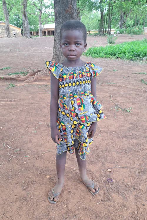 An unsponsored girl named Modesta from Ghana who lives in an AIDS-affected area and has waited 336 days for a sponsor.