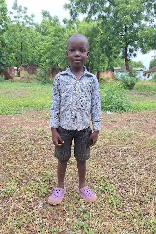 An unsponsored boy named Elijah from Ghana who lives in an AIDS-affected area and has waited 336 days for a sponsor.