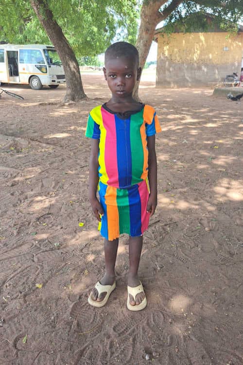 An unsponsored girl named Ilinyaan from Ghana who lives in an AIDS-affected area and has waited 342 days for a sponsor.
