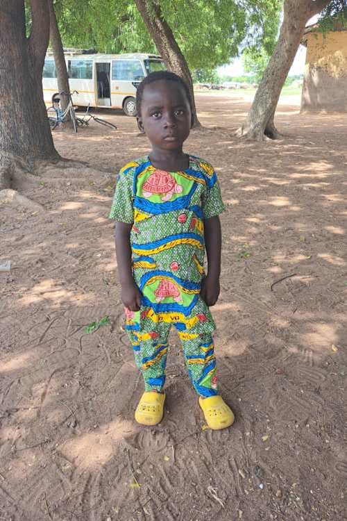 An unsponsored boy named N-teyinbor from Ghana who lives in an AIDS-affected area and has waited 334 days for a sponsor.