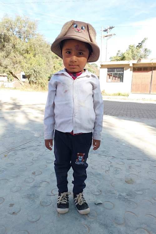 An unsponsored boy named Joel from Bolivia who has waited 418 days for a sponsor.