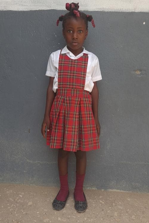 An unsponsored girl named Sabina from Haiti who is vulnerable to exploitation and has waited 896 days for a sponsor.