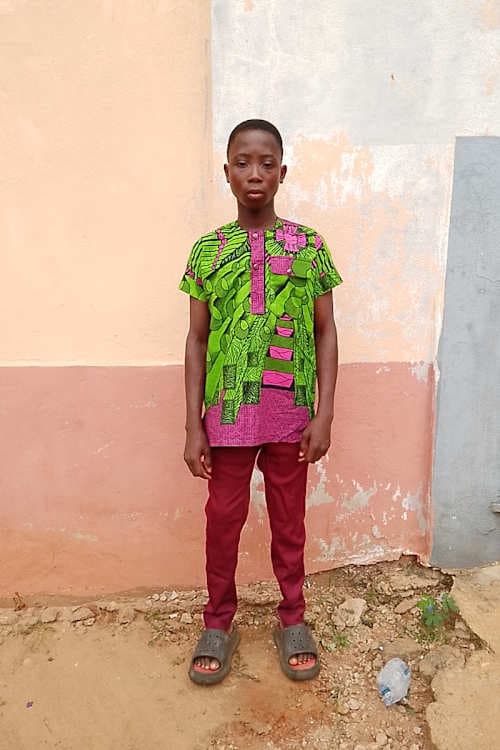 An unsponsored boy named Amen from Togo who lives in an AIDS-affected area, is vulnerable to exploitation and has waited 157 days for a sponsor.