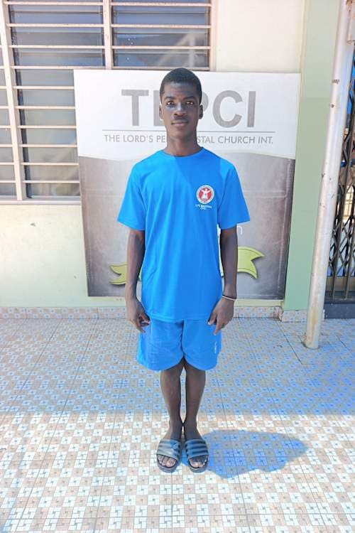 An unsponsored boy named Prosper from Ghana who lives in an AIDS-affected area and has waited 415 days for a sponsor.