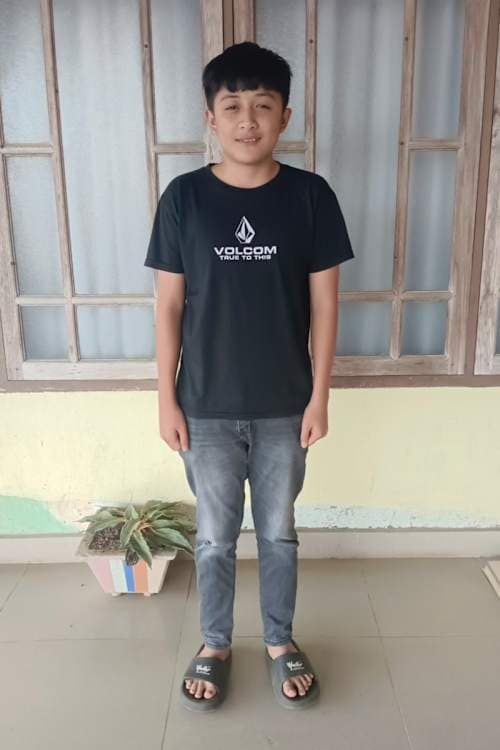 An unsponsored boy named Lion from Indonesia who has waited 81 days for a sponsor.