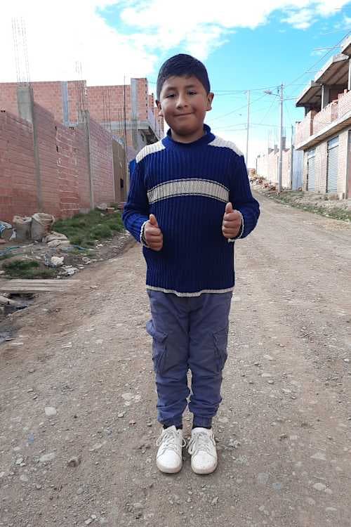 An unsponsored boy named David from Bolivia who has waited 599 days for a sponsor.