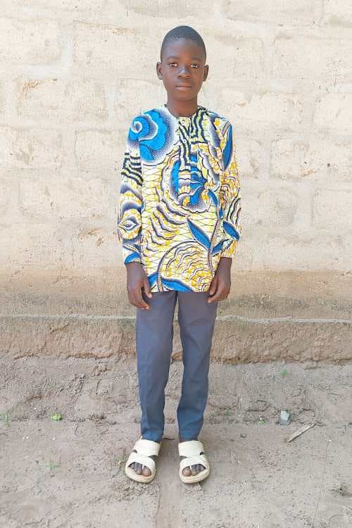 An unsponsored boy named Audrey from Togo who lives in an AIDS-affected area, is vulnerable to exploitation and has waited 659 days for a sponsor.