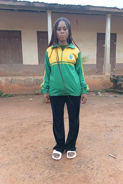 An unsponsored girl named Florence from Ghana who lives in an AIDS-affected area and has waited 381 days for a sponsor.