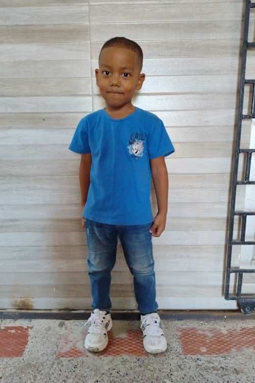 An unsponsored boy named Heykel from Colombia who has waited 485 days for a sponsor.
