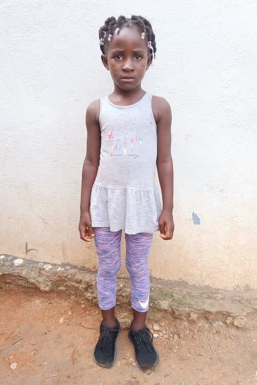 An unsponsored girl named Sancia from Haiti who is vulnerable to exploitation and has waited 807 days for a sponsor.