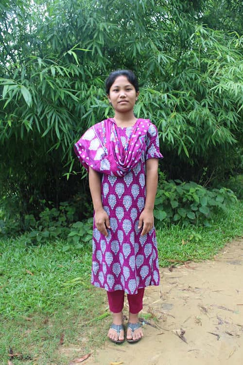 An unsponsored girl named Sminu from Bangladesh who is vulnerable to exploitation and has waited 574 days for a sponsor.
