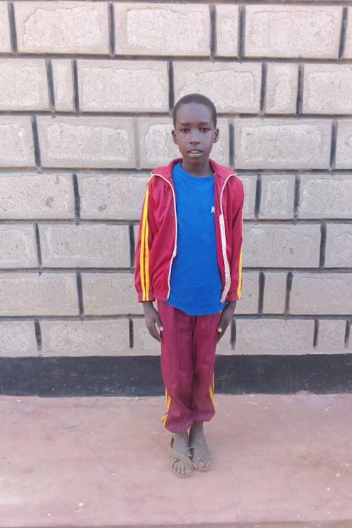 An unsponsored boy named Lorumu from Kenya who lives in an AIDS-affected area and has waited 629 days for a sponsor.