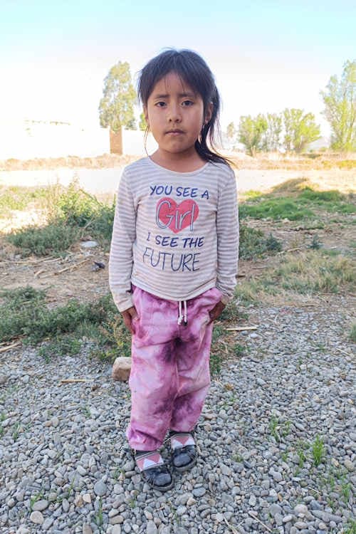 An unsponsored girl named Linet from Bolivia who has waited 594 days for a sponsor.