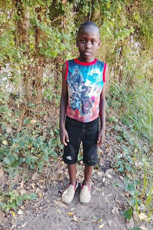 An unsponsored boy named Golden from Kenya who lives in an AIDS-affected area and has waited 670 days for a sponsor.