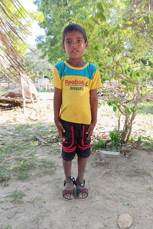 An unsponsored boy named Kothissan from Sri Lanka who has waited 285 days for a sponsor.