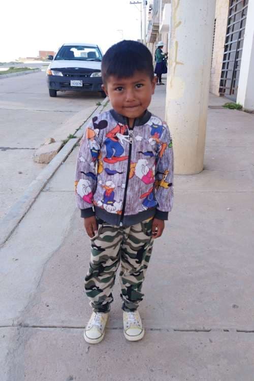 An unsponsored boy named Dylan from Bolivia who has waited 36 days for a sponsor.