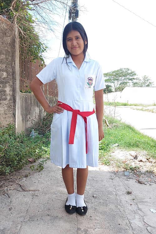 An unsponsored girl named Olivia from Bolivia who has waited 75 days for a sponsor.
