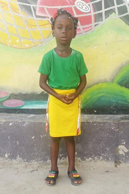 An unsponsored girl named Cherlanda from Haiti who is vulnerable to exploitation and has waited 808 days for a sponsor.