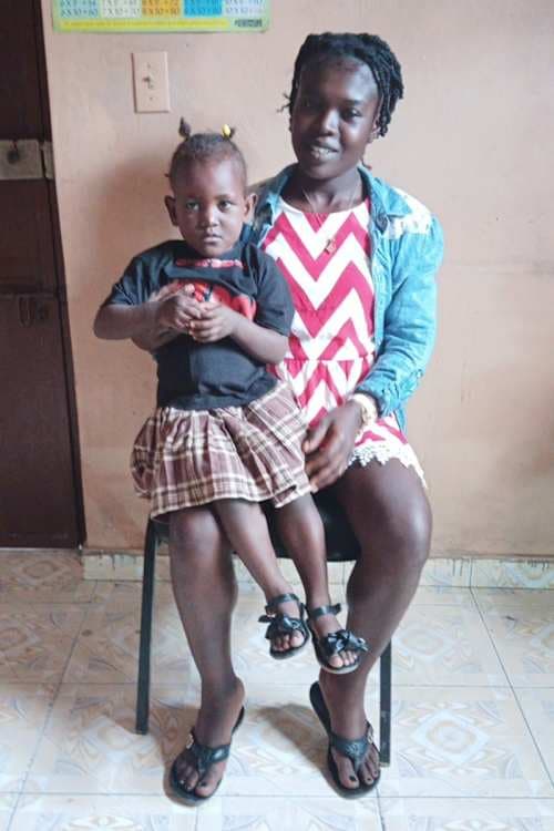 An unsponsored girl named Doudneika from Haiti who is vulnerable to exploitation and has waited 767 days for a sponsor.
