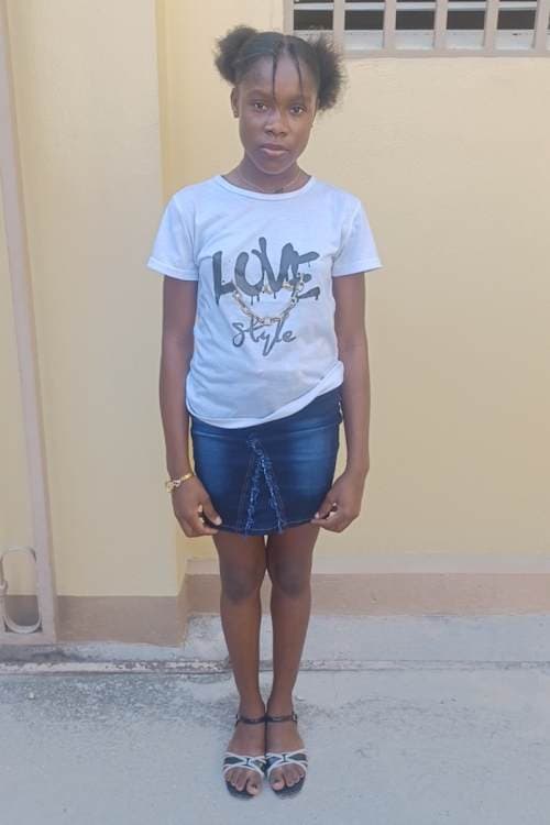 An unsponsored girl named Michelove from Haiti who is vulnerable to exploitation and has waited 875 days for a sponsor.