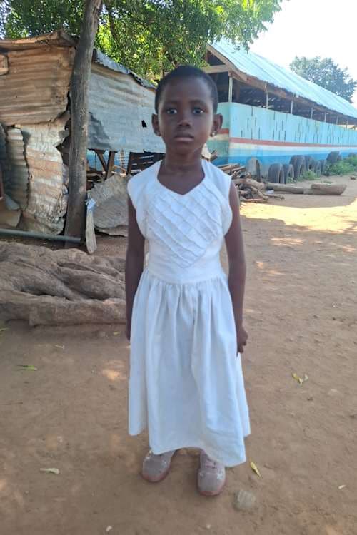 An unsponsored orphan girl named Alima from Ghana who lives in an AIDS-affected area and has waited 342 days for a sponsor.