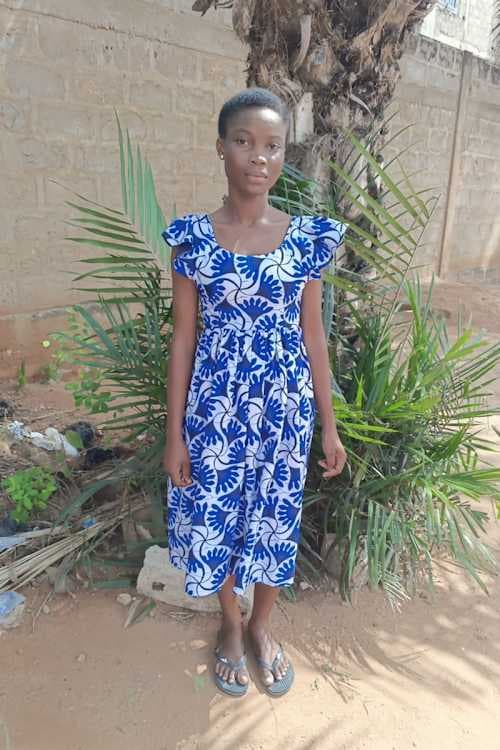 An unsponsored girl named Gloria from Togo who lives in an AIDS-affected area, is vulnerable to exploitation and has waited 534 days for a sponsor.