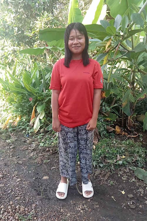 An unsponsored girl named Rara from Indonesia who has waited 329 days for a sponsor.